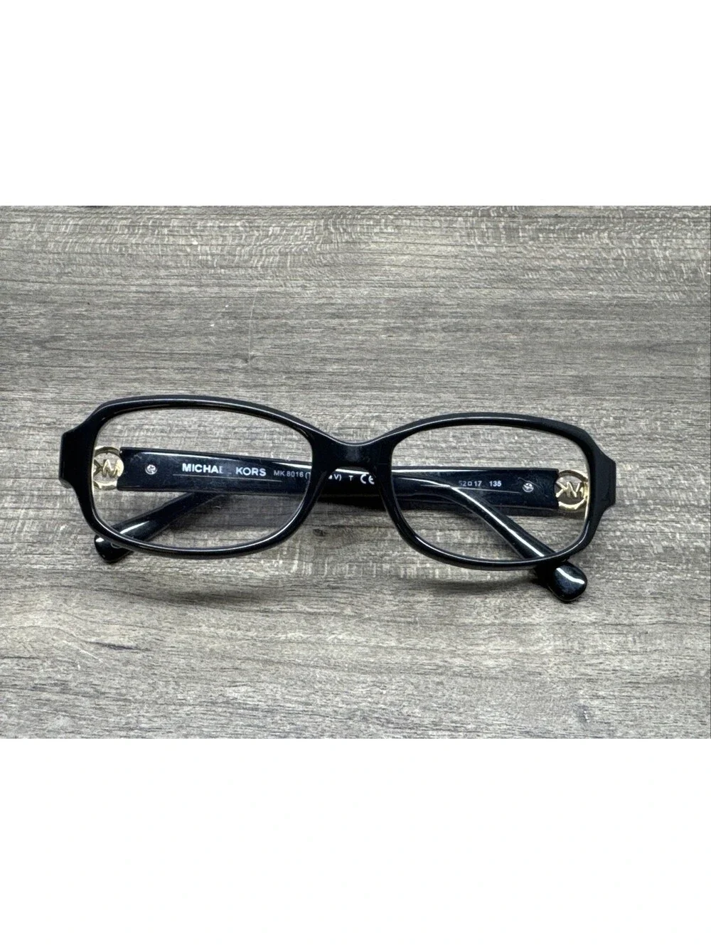 Michael Kors Tabitha V MK8016 3099 Black Glitter Rectangle Eyeglasses 52-17-135